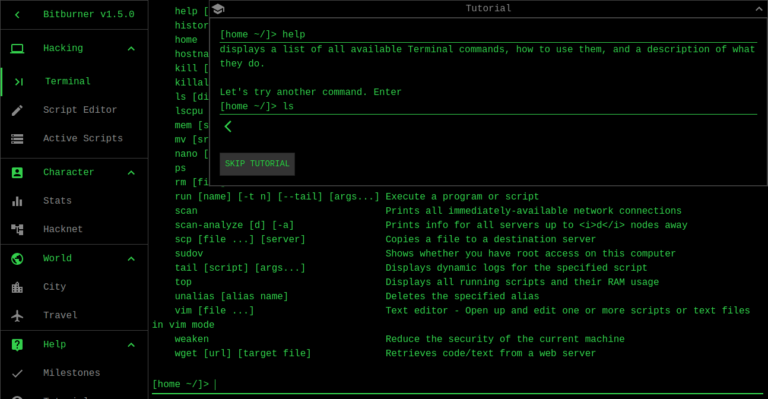 【JavaScript】でハッカー体験ができるゲーム【Bitburner】とは？