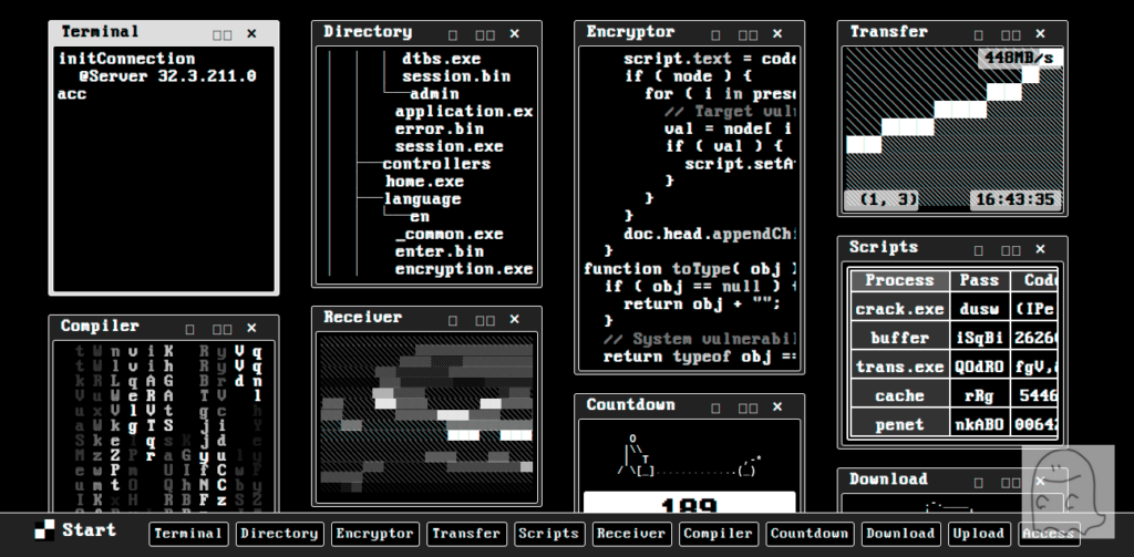 ハッカーっぽい画面が開けるサイト【Online Hacker Simulator】とは？